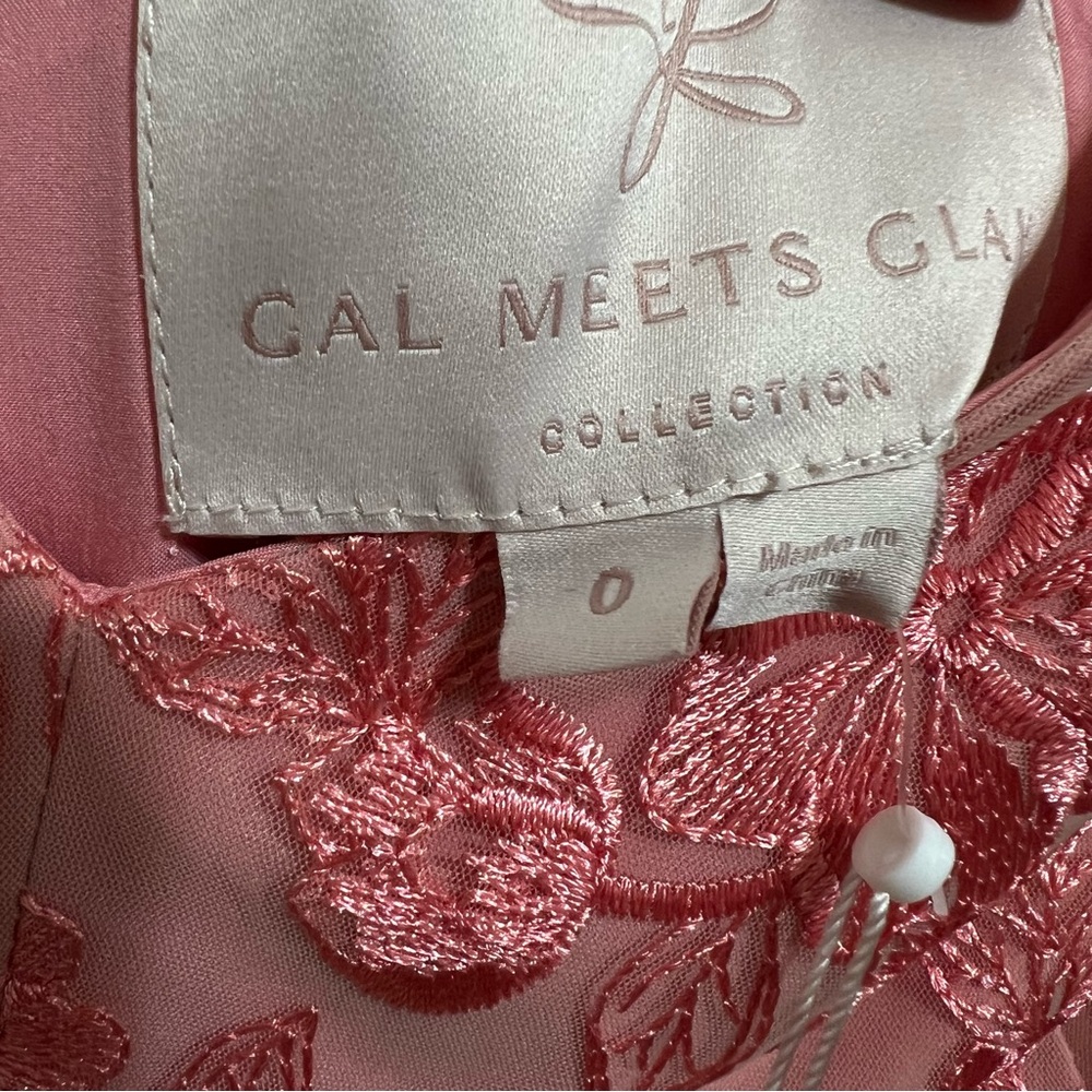 NWT Gal Meets Glam Cherry Blossom Floral Lace Midi Dress- Size 0 - Picture 4 of 6